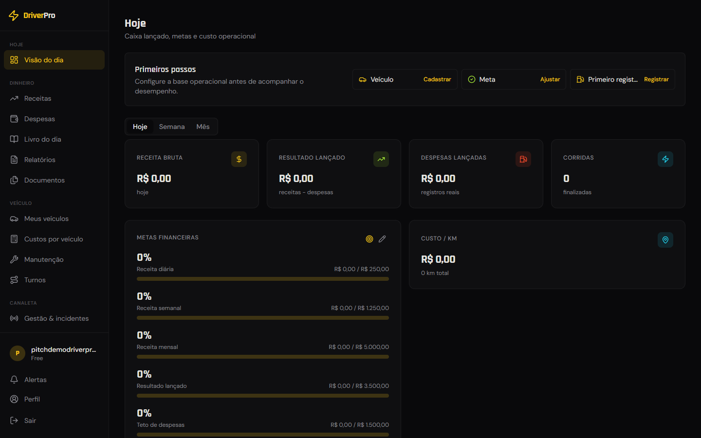 Painel web DriverPRO